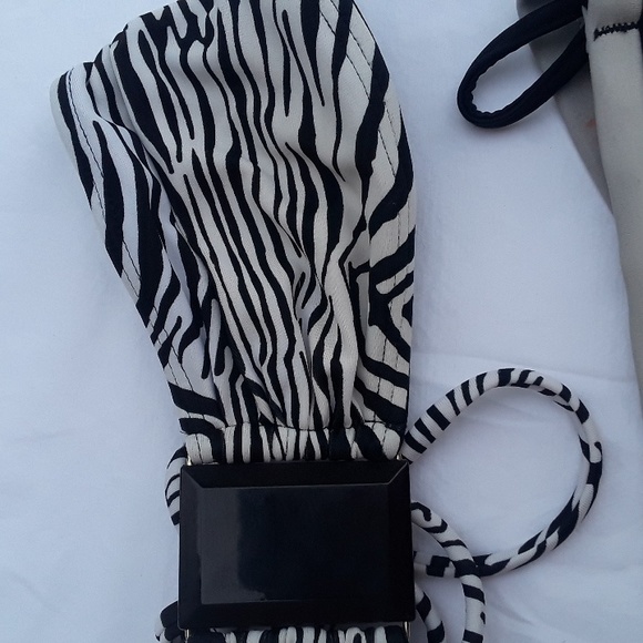 Black & white strapless bikini set - Picture 3 of 11